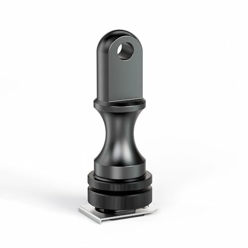 Black metal suspension rod end with hole